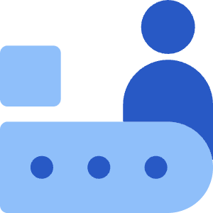 Production Belt User Icon from Core Flat Set