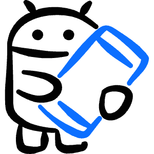 Android Logo Icon from Freehand Duotone - Free Set