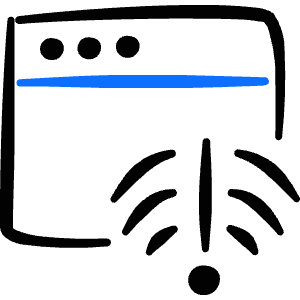 App Window Wireless Problem Icon from Freehand Duotone - Free Set