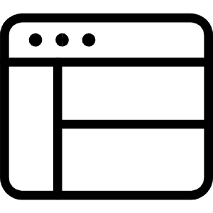 Browser Page Layout Icon from Ultimate Light - Free Set