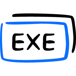Coding File Exe Tag Icon from Freehand Duotone - Free Set