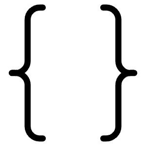 Curly Brackets Icon from Ultimate Light - Free Set