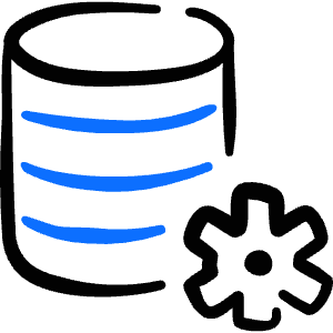 Database Settings Icon from Freehand Duotone - Free Set
