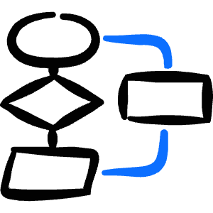 Programming Flowchart Icon from Freehand Duotone - Free Set