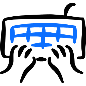 Programming Keyboard Type Icon from Freehand Duotone - Free Set
