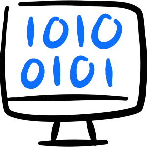 Programming Monitor Icon from Freehand Duotone - Free Set