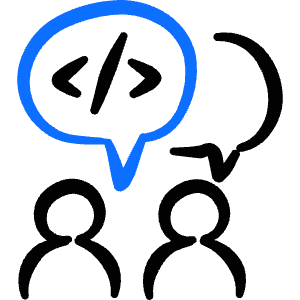 Programming Team Chat Icon from Freehand Duotone - Free Set