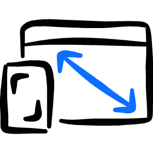 Responsive Design Expand Icon from Freehand Duotone - Free Set