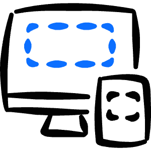 Responsive Design Monitor Phone Icon from Freehand Duotone - Free Set