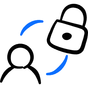 Security User Lock Icon from Freehand Duotone - Free Set