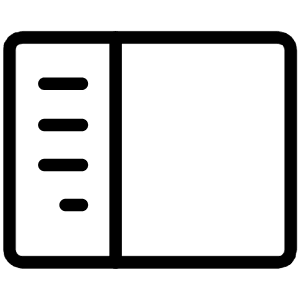 Sidebar Line Left Icon from Ultimate Light - Free Set