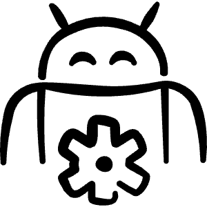 Android Settings Icon from Freehand Line - Free Set