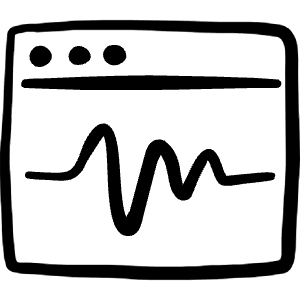 App Window Graph Icon from Freehand Line - Free Set