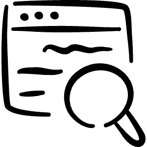 App Window Search Text Icon from Freehand Line - Free Set