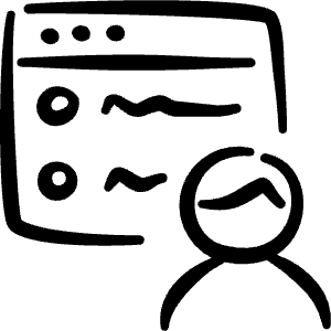 App Window User Icon from Freehand Line - Free Set