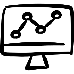 Apps Monitor Graph Line Icon from Freehand Line - Free Set