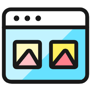 Browser Page Media Icon from Ultimate Colors - Free Set