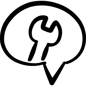 Bug Service Chat Icon from Freehand Line - Free Set