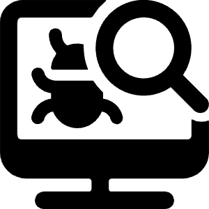 Coding Apps Website Detect Virus Monitor Search Icon from Ultimate Bold - Free Set