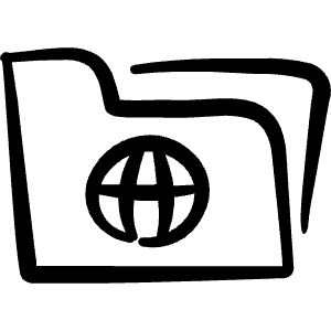 Coding Files Network Folder Icon from Freehand Line - Free Set