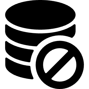 Database Disable Icon from Ultimate Bold - Free Set