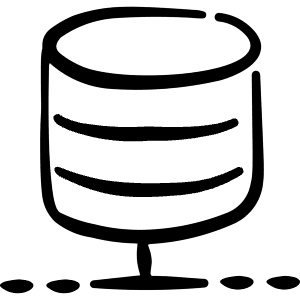 Database Network 1 Icon from Freehand Line - Free Set