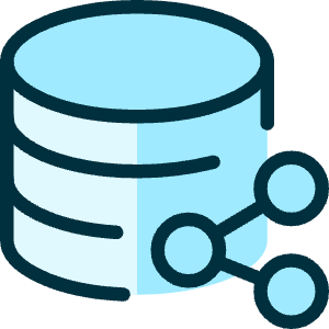 Database Share 1 Icon from Ultimate Duotone - Free Set