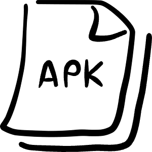 File Code Apk Icon from Freehand Line - Free Set