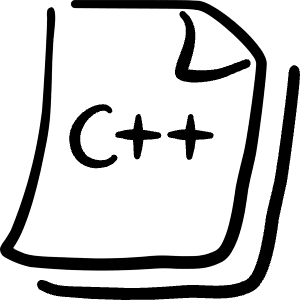 File Code C Plus Plus Icon from Freehand Line - Free Set