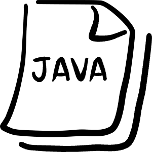 File Code Java Icon from Freehand Line - Free Set