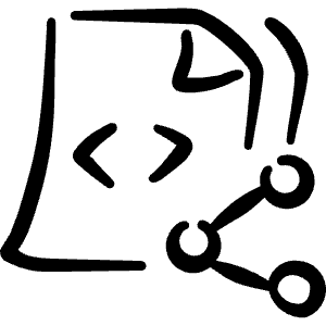 File Code Share 1 Icon from Freehand Line - Free Set