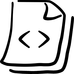 File Code Icon from Freehand Line - Free Set