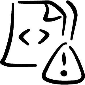 File Code Warning 1 Icon from Freehand Line - Free Set
