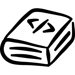 Learning Programming Book Icon from Freehand Line - Free Set