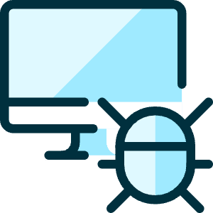 Monitor Bug Icon from Ultimate Duotone - Free Set