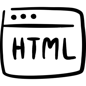 Programming Language Browser Html Icon from Freehand Line - Free Set