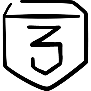 Programming Language Css 3 Icon from Freehand Line - Free Set