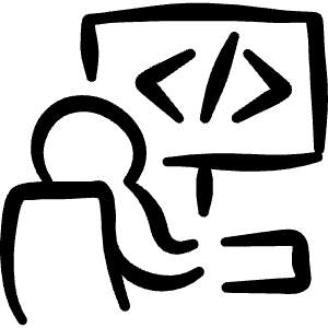 Programming User Code Icon from Freehand Line - Free Set