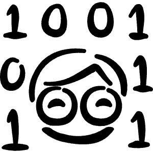 Programming User Head Matrix Icon from Freehand Line - Free Set
