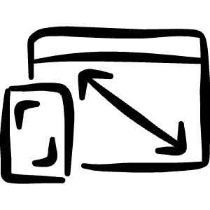 Responsive Design Expand Icon from Freehand Line - Free Set