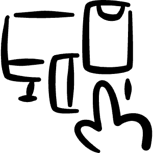 Responsive Design Hand Icon from Freehand Line - Free Set