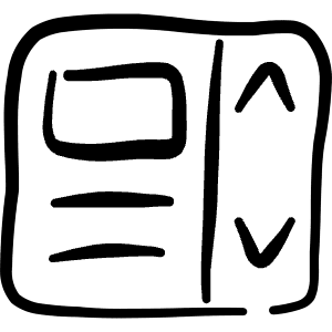 Ui Page Scroll Icon from Freehand Line - Free Set