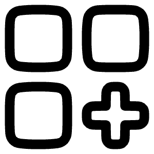 Application Add Icon from Plump Line - Free Set