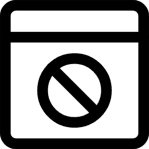 Browser Block Icon from Core Line - Free Set