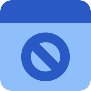 Browser Block Icon from Core Flat - Free Set