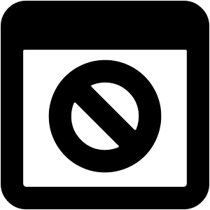 Browser Block Icon from Core Solid - Free Set