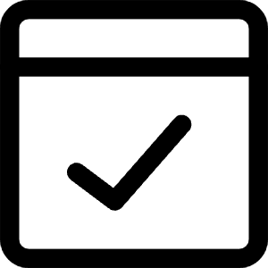Browser Check Icon from Core Line - Free Set