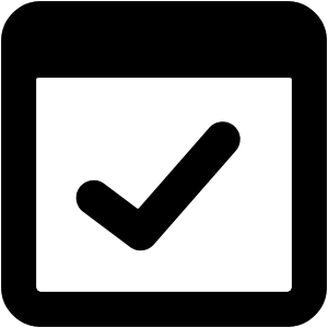 Browser Check Icon from Core Solid - Free Set