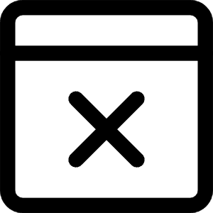 Browser Delete Icon from Core Line - Free Set
