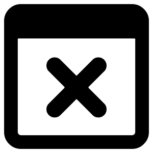 Browser Delete Icon from Core Remix - Free Set